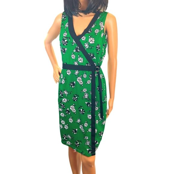 (6 for $25) Adrienne Vittadini Sleeveless Faux Surplice Dress Size Small - Picture 1 of 6